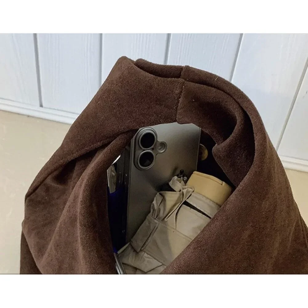 Trendy Slouchy Suede Crossbody Bag: Stylish Hobo Purse for Everyday Elegance